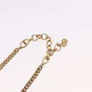 Christian Dior Colored Stone Necklace Metal Gold Tone Auth SW2532-11
