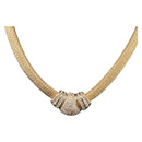 Christian Dior Choker Necklace Metal Gold Tone Auth SW2534A-1