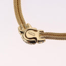 Christian Dior Choker Necklace Metal Gold Tone Auth SW2534A-9