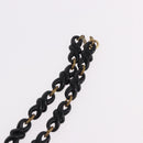 Christian Dior Chain Necklace Metal Black Gold Auth SW2535-12
