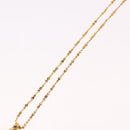 SAINT LAURENT Initials Cointop Necklace Metal Gold Tone Auth SW2536-10