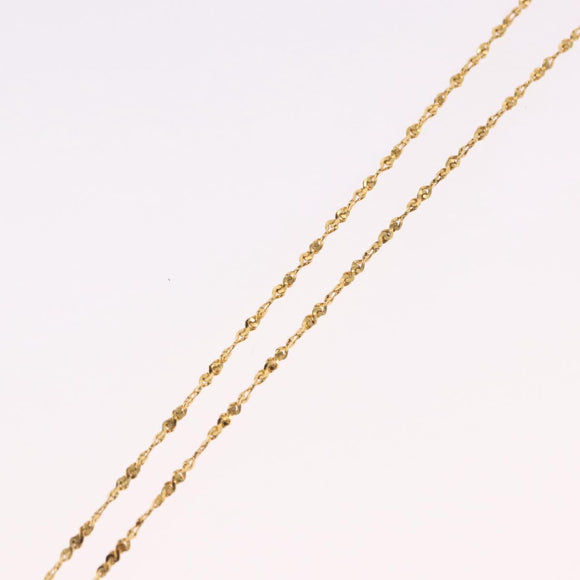 SAINT LAURENT Initials Cointop Necklace Metal Gold Tone Auth SW2536