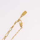 SAINT LAURENT Initials Cointop Necklace Metal Gold Tone Auth SW2536-13
