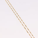 SAINT LAURENT Initials Cointop Necklace Metal Gold Tone Auth SW2536-5