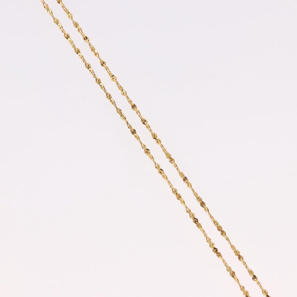 SAINT LAURENT Initials Cointop Necklace Metal Gold Tone Auth SW2536