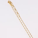 SAINT LAURENT Initials Cointop Necklace Metal Gold Tone Auth SW2536-6