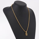 VERSACE Greca Top Necklace Metal Gold Tone Auth SW2537A-14