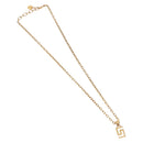 VERSACE Greca Top Necklace Metal Gold Tone Auth SW2537A-2