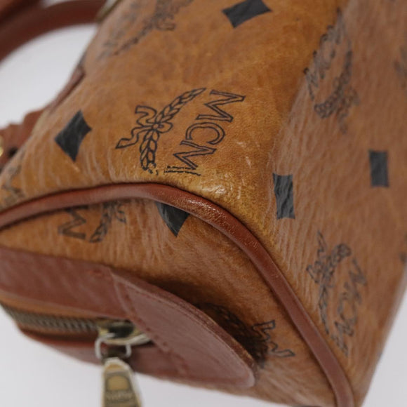MCM Vicetos Logogram Hand Bag PVC Leather 2way Brown Auth sw254