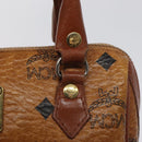 MCM Vicetos Logogram Hand Bag PVC Leather 2way Brown Auth sw254-10