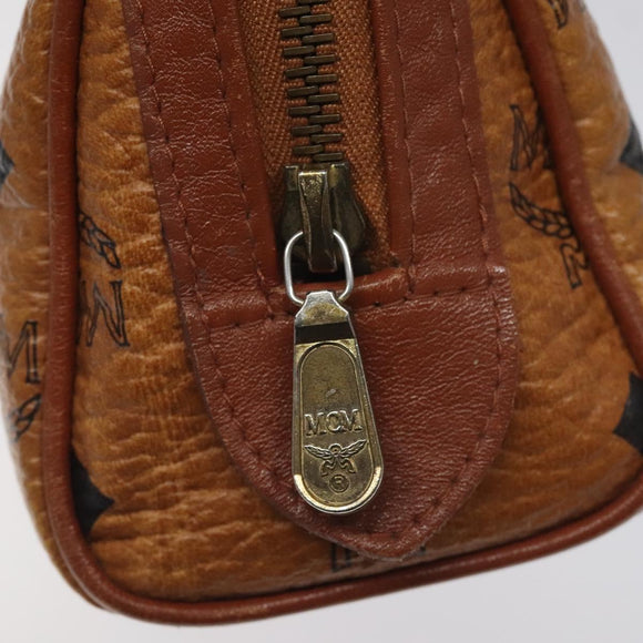 MCM Vicetos Logogram Hand Bag PVC Leather 2way Brown Auth sw254