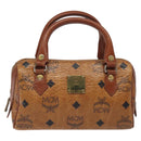 MCM Vicetos Logogram Hand Bag PVC Leather 2way Brown Auth sw254-13