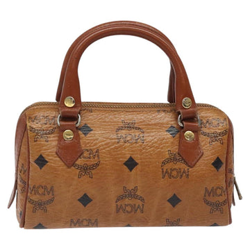 MCM Vicetos Logogram Hand Bag PVC Leather 2way Brown Auth sw254 - 0
