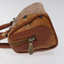 MCM Vicetos Logogram Hand Bag PVC Leather 2way Brown Auth sw254-4