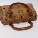 MCM Vicetos Logogram Hand Bag PVC Leather 2way Brown Auth sw254-6