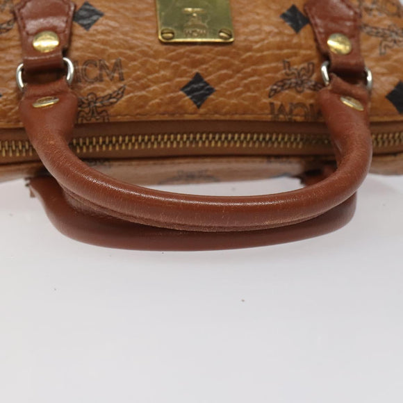 MCM Vicetos Logogram Hand Bag PVC Leather 2way Brown Auth sw254