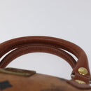 MCM Vicetos Logogram Hand Bag PVC Leather 2way Brown Auth sw254-8