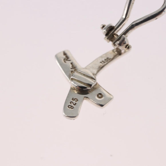 TIFFANY&Co. Paloma Picasso Graffiti X Earring Ag925 Silver Auth SW2552