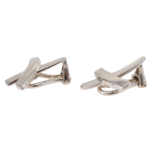 TIFFANY&Co. Paloma Picasso Graffiti X Earring Ag925 Silver Auth SW2552