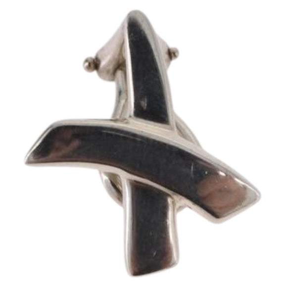TIFFANY&Co. Paloma Picasso Graffiti X Earring Ag925 Silver Auth SW2552