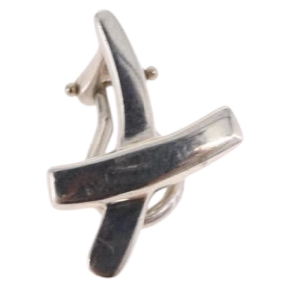 TIFFANY&Co. Paloma Picasso Graffiti X Earring Ag925 Silver Auth SW2552