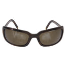 CHANEL Sunglasses Plastic Brown Gold CC Auth SW2589-2
