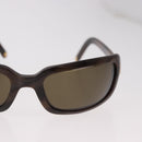 CHANEL Sunglasses Plastic Brown Gold CC Auth SW2589-5