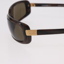 CHANEL Sunglasses Plastic Brown Gold CC Auth SW2589-9