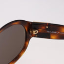 CHANEL COCO Mark Sunglasses Plastic Brown Gold CC Auth SW2591-10