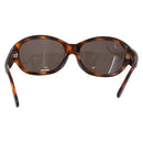 CHANEL COCO Mark Sunglasses Plastic Brown Gold CC Auth SW2591-3