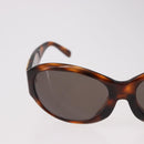 CHANEL COCO Mark Sunglasses Plastic Brown Gold CC Auth SW2591-4