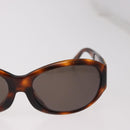 CHANEL COCO Mark Sunglasses Plastic Brown Gold CC Auth SW2591-5