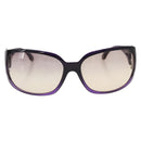 CHANEL COCO Mark Sunglasses Plastic Purple Silver CC Auth SW2593V-13
