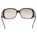 CHANEL COCO Mark Sunglasses Plastic Purple Silver CC Auth SW2593V-2