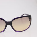 CHANEL COCO Mark Sunglasses Plastic Purple Silver CC Auth SW2593V-4