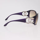 CHANEL COCO Mark Sunglasses Plastic Purple Silver CC Auth SW2593V-5