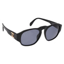 CHANEL COCO Mark Sunglasses Plastic Black Gold CC Auth SW2595-1