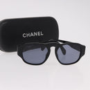 CHANEL COCO Mark Sunglasses Plastic Black Gold CC Auth SW2595-12
