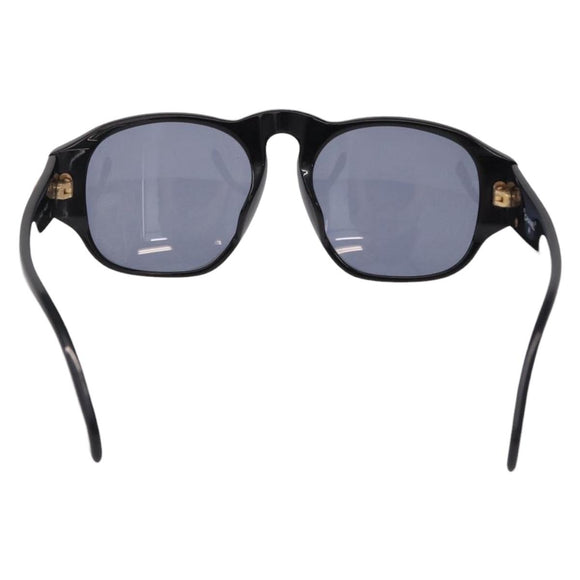 CHANEL COCO Mark Sunglasses Plastic Black Gold CC Auth SW2595