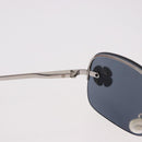 CHANEL Camelia Sunglasses Metal Light Blue Silver CC Auth SW2597V-10