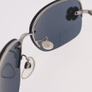 CHANEL Camelia Sunglasses Metal Light Blue Silver CC Auth SW2597V-12