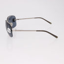CHANEL Camelia Sunglasses Metal Light Blue Silver CC Auth SW2597V-6