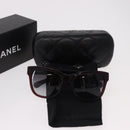 CHANEL COCO Mark Sunglasses Plastic Brown CC Auth SW2598-12