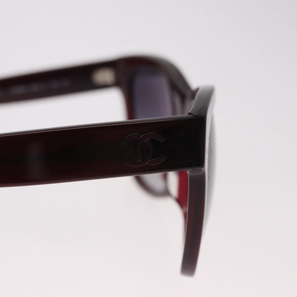 CHANEL COCO Mark Sunglasses Plastic Brown CC Auth SW2598