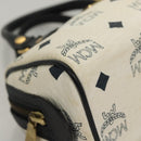 MCM Vicetos Logogram Hand Bag PVC Leather White Auth sw260-14