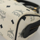 MCM Vicetos Logogram Hand Bag PVC Leather White Auth sw260-15