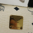 MCM Vicetos Logogram Hand Bag PVC Leather White Auth sw260-12