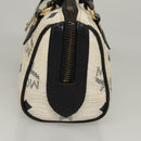 MCM Vicetos Logogram Hand Bag PVC Leather White Auth sw260-3