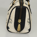 MCM Vicetos Logogram Hand Bag PVC Leather White Auth sw260-4