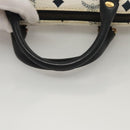 MCM Vicetos Logogram Hand Bag PVC Leather White Auth sw260-7